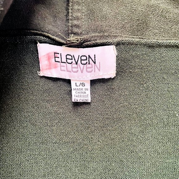 Emerald Faux Suede Knit Waterfall Cardigan - Picture 7 of 8